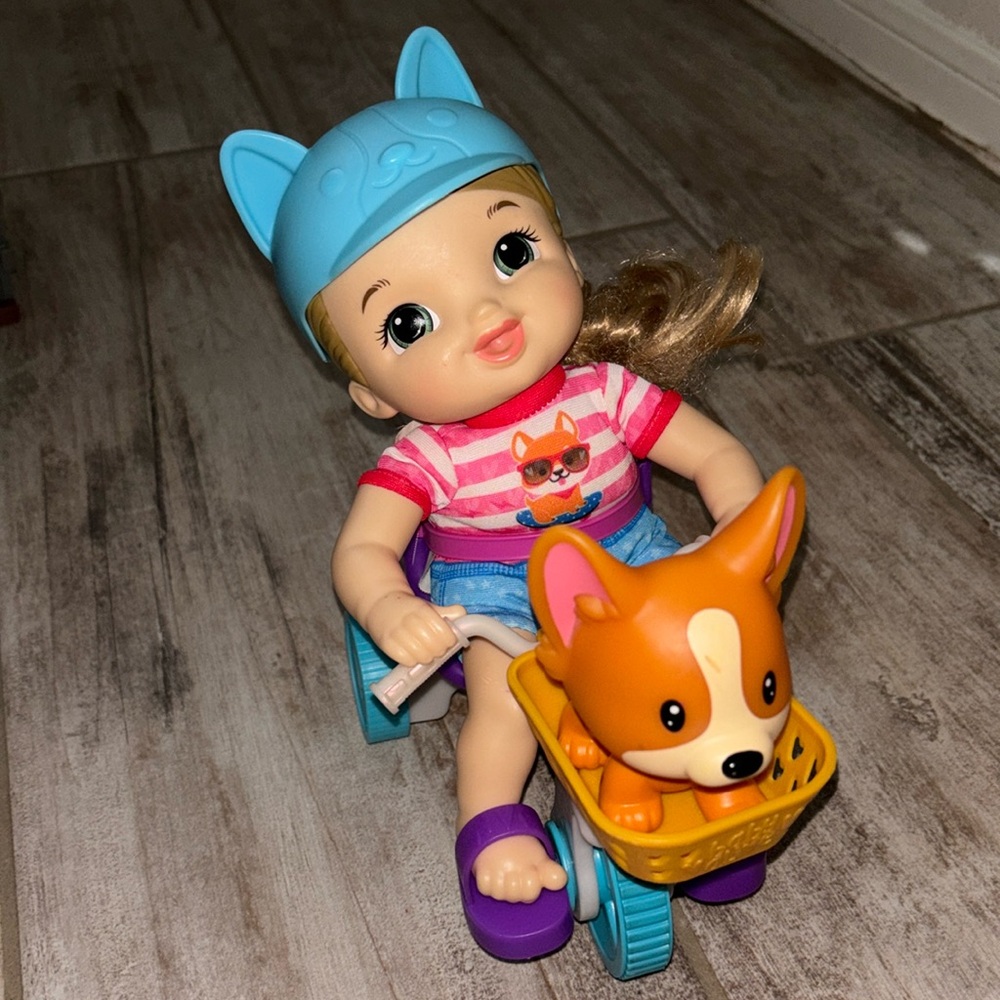 Tricycle Baby Doll with Puppy